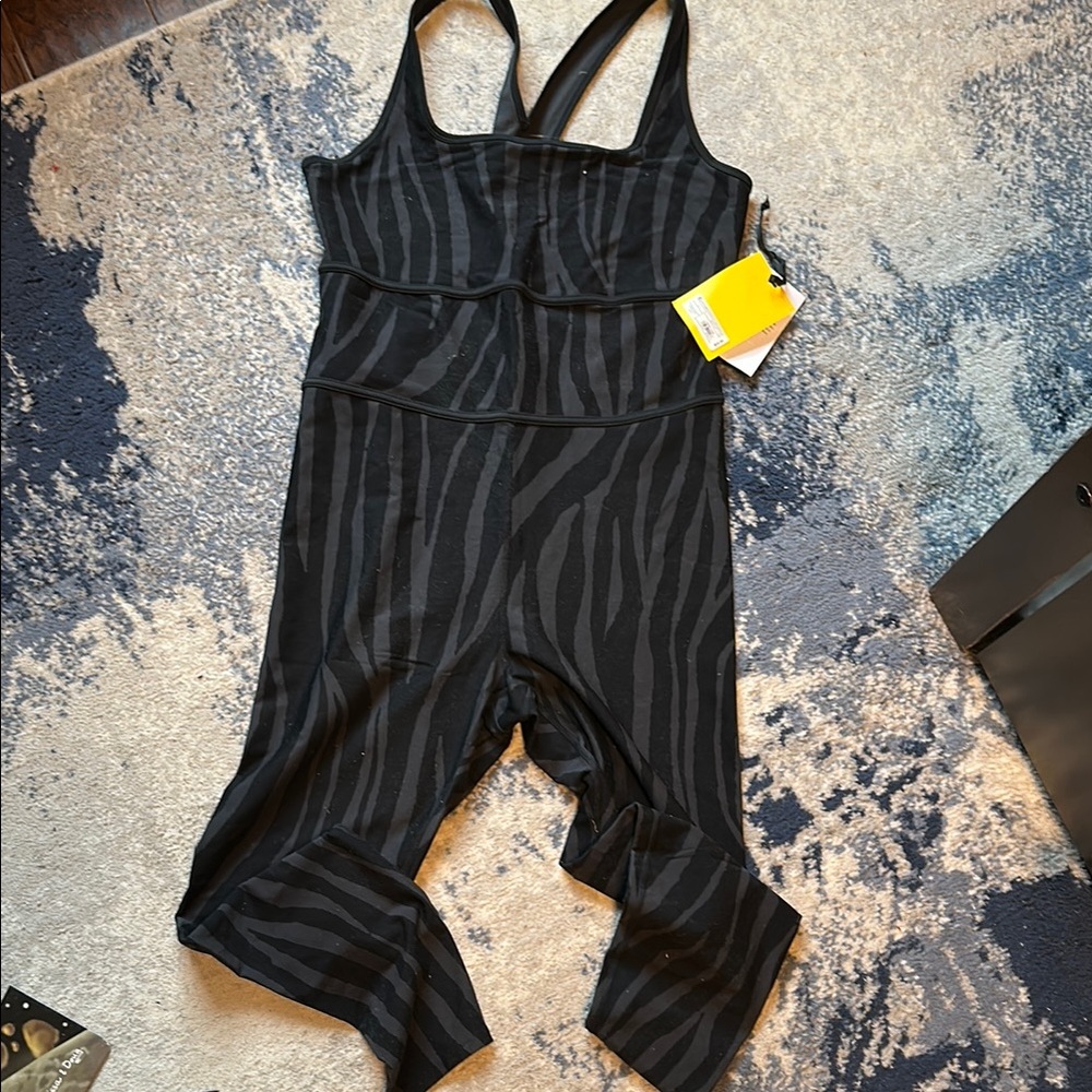 Black & grey work out one piece xL